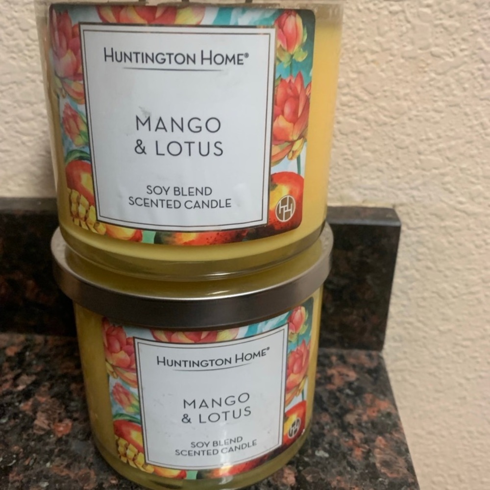 2 Mango & Lotus Huntington Home Candles Discontinued